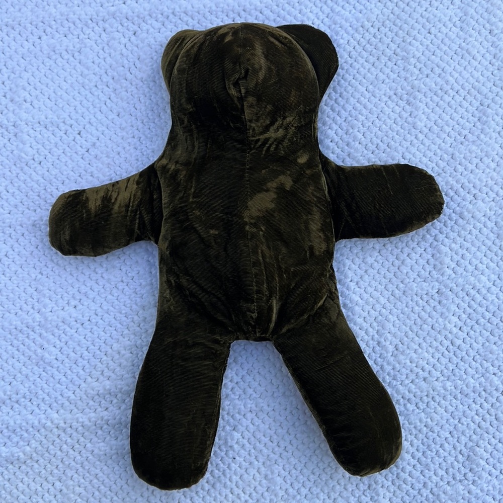 Pottery Barn green velvet gummy bear plush